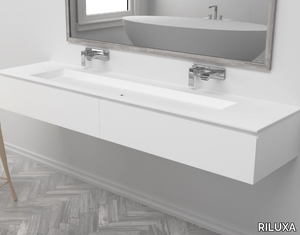 INDIANA - Double wall-mounted vanity unit with drawers _ RILUXA