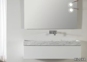 PALACE - Single wall-mounted marble vanity unit _ RILUXA