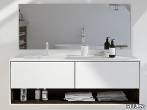 REFRESH CARTHAGE - Single wall-mounted Corian® vanity unit _ RILUXA