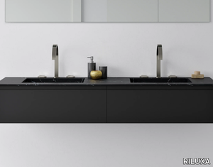 MARQUINA - Inset wall-mounted double washbasin _ RILUXA