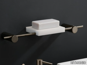 ELEMENTA - Wall-mounted stainless steel and acrylic stone soap dish _ RITMONIO