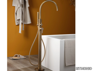 DIAMETRO35 ELEGANCE - Floor standing bathtub tap with hand shower _ RITMONIO