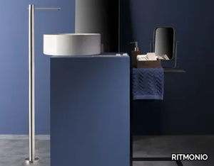 DOT316 - Floor standing 1 hole stainless steel washbasin mixer _ RITMONIO