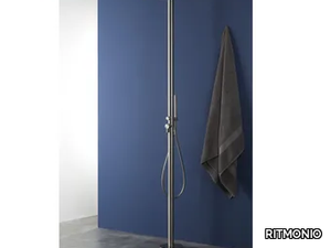 DOT316 - Floor standing stainless steel shower panel with hand shower _ RITMONIO