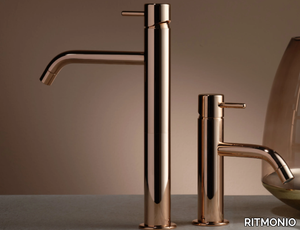 REVERSO ROSE GOLD - Countertop single handle washbasin mixer _ RITMONIO