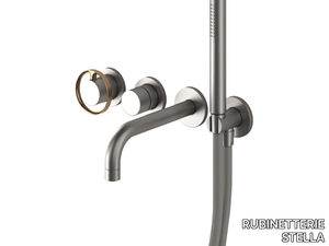 CHARM - Wall-mounted metal bathtub mixer with hand shower _ RUBINETTERIE STELLA