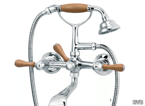 1935 WOOD - 2 hole bathtub mixer with hand shower _ RVB