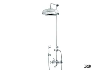 1920-1921 - Wall-mounted brass shower panel with hand shower _ RVB