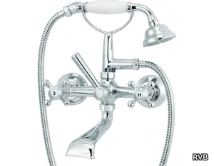 1920-1921 - 2 hole wall-mounted bathtub mixer with hand shower _ RVB