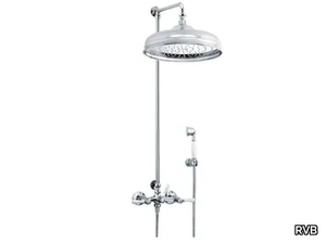 1935 LIMOGES - Wall-mounted shower panel with hand shower with overhead shower _ RVB