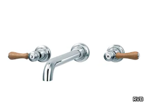 1935 WOOD - 3 hole wall-mounted bathtub mixer _ RVB