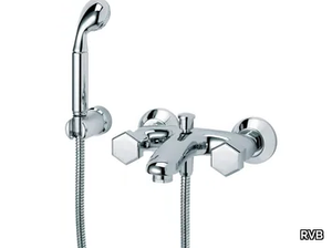 CHAMBORD - 2 hole wall-mounted bathtub mixer with hand shower _ RVB