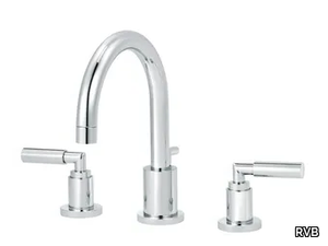 CLIFF - 3 hole washbasin mixer with automatic pop-up waste _ RVB