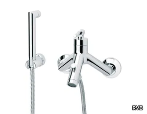 DYNAMIC - 2 hole wall-mounted bathtub mixer with hand shower _ RVB