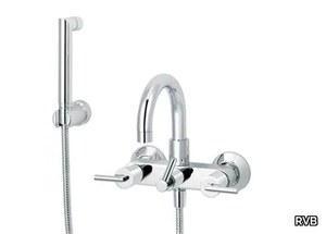 FUN - 2 hole bathtub tap with hand shower with individual rosettes _ RVB