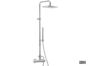 POLO CLUB - Wall-mounted shower panel with hand shower with overhead shower _ RVB