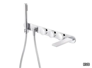 TUNE - Contemporary style wall-mounted metal bathtub set with hand shower _ RVB