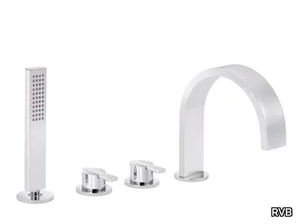 LINE - 4 hole bathtub set with hand shower _ RVB