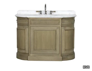 FLAMANT BUTLER - Single oak vanity unit with doors _ RVB