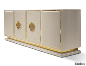 CLASS - Wooden sideboard with leather doors _ Radice