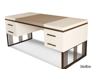 EVE - Rectangular wooden writing desk with drawers _ Radice