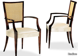 SYMPHONY - Fabric chair with armrests with Vienna straw backrest _ Radice