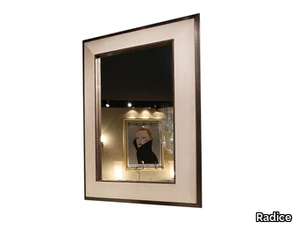 MAEVA - Framed rectangular leather mirror _ Radice