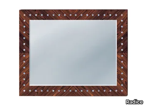 TAMBOUR - Framed rectangular rosewood mirror _ Radice