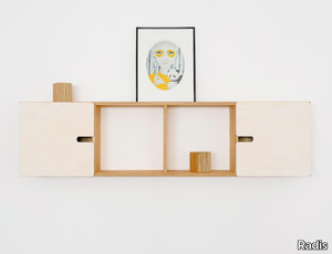 PIX - Floating plywood bookcase _ Radis