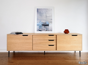 NOBLE - Wooden sideboard with sliding doors _ Radis