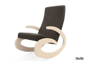 GEE - Rocking fabric armchair with armrests _ Radis