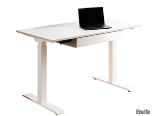 VISTA - Height-adjustable rectangular writing desk with electric motion _ Radis