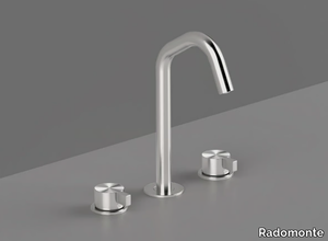 TQN25 - Countertop steel washbasin mixer _ Radomonte