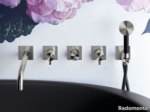 TRN52 - Wall-mounted Recessed thermostatic bathtub set _ Radomonte