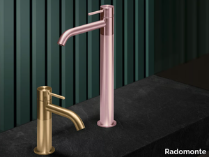 ZER3 - Countertop single handle steel washbasin mixer _ Radomonte