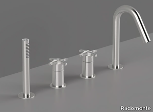 DXN36 - Deck mounted 4 hole steel bathtub tap _ Radomonte