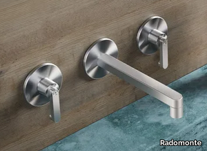 KIRA - KIR28 - Wall-mounted steel washbasin mixer _ Radomonte