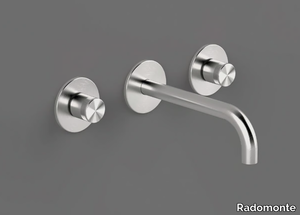 HRN28 - 3 hole washbasin mixer with individual rosettes _ Radomonte