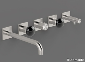 MIN52 - Wall-mounted thermostatic steel bathtub set _ Radomonte