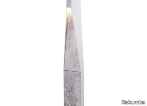 STANDLEY - LED Carrara marble outdoor bollard _ Rakumba