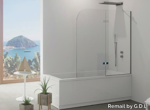 GIGLIO - Folding tempered glass bathtub wall panel _ Remail by G.D.L.