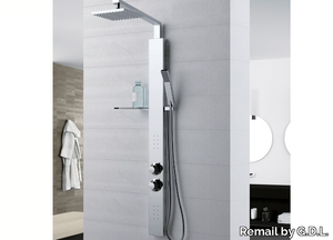 Shower panel with waterfall - Wall-mounted shower panel _ Remail by G.D.L.