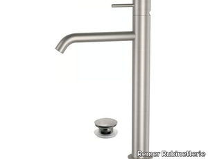 X STYLE INOX - Countertop single handle stainless steel washbasin mixer _ Remer Rubinetterie