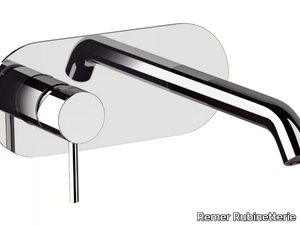 X STYLE - Wall-mounted single handle washbasin mixer with plate _ Remer Rubinetterie