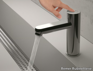 TEMPOR TOUCH - Self-closing chromed brass washbasin tap _ Remer Rubinetterie