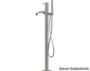 X STYLE INOX - Floor standing bathtub mixer with hand shower _ Remer Rubinetterie