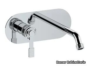 ATELIER - Wall-mounted single handle washbasin mixer with plate _ Remer Rubinetterie