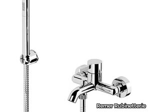 METRICA - External single handle bathtub mixer with hand shower _ Remer Rubinetterie