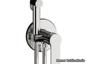 ENERGY - Wall-mounted chromed brass bidet mixer with spray _ Remer Rubinetterie