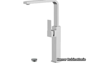 QUBIKA - Countertop single handle washbasin mixer with adjustable spout _ Remer Rubinetterie